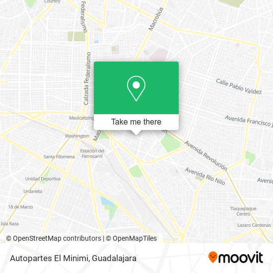 Mapa de Autopartes El Minimi