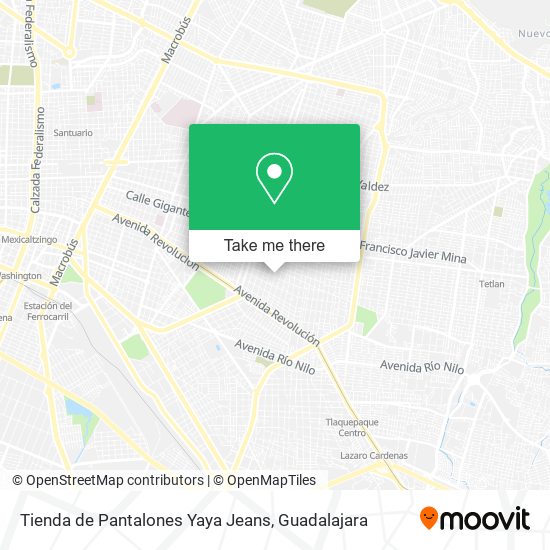 Mapa de Tienda de Pantalones Yaya Jeans