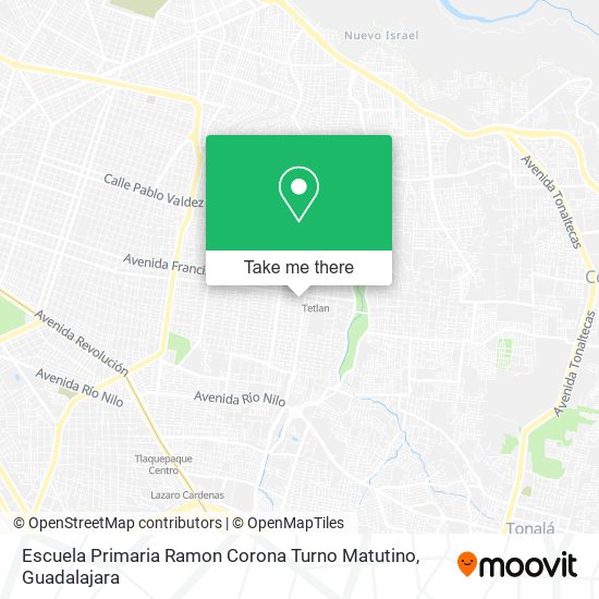 Mapa de Escuela Primaria Ramon Corona Turno Matutino