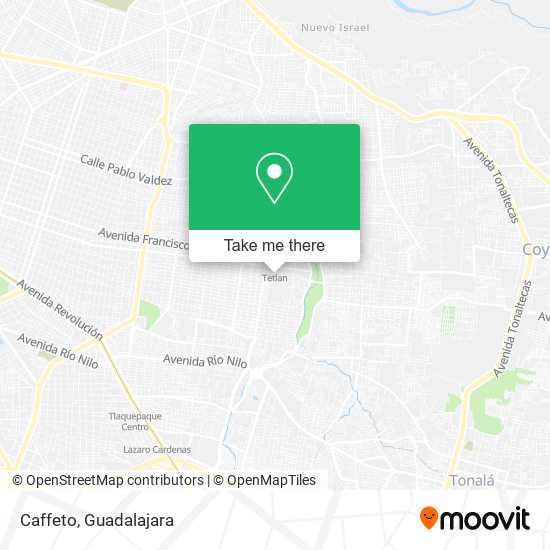 Mapa de Caffeto