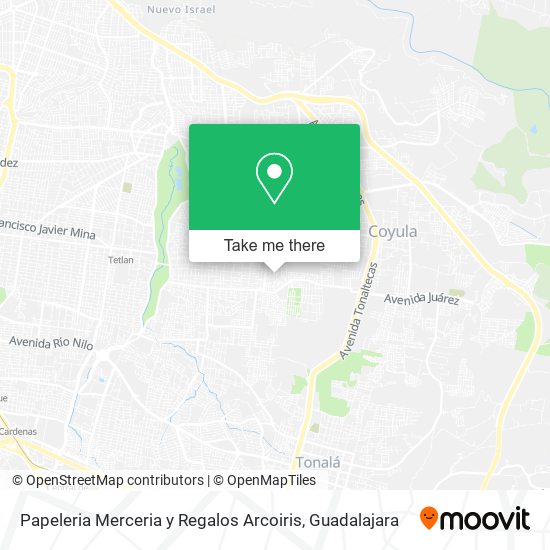 Mapa de Papeleria Merceria y Regalos Arcoiris