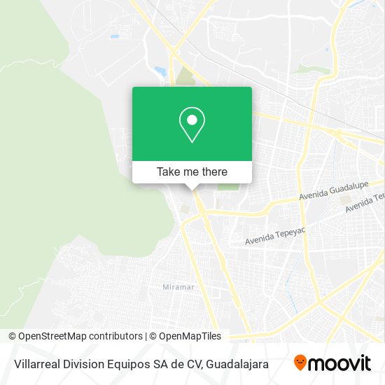 Mapa de Villarreal Division Equipos SA de CV