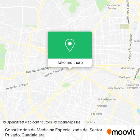 Mapa de Consultorios de Medicina Especializada del Sector Privado