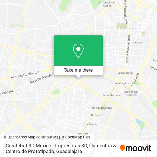 Mapa de Createbot 3D Mexico - Impresoras 3D, filamentos & Centro de Prototipado