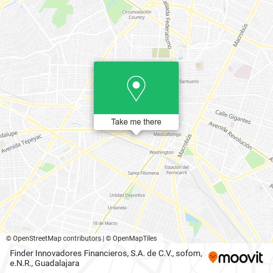 Finder Innovadores Financieros, S.A. de C.V., sofom, e.N.R. map