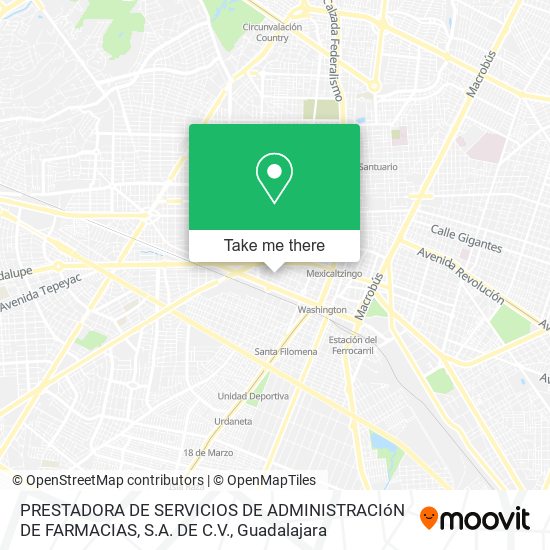 PRESTADORA DE SERVICIOS DE ADMINISTRACIóN DE FARMACIAS, S.A. DE C.V. map