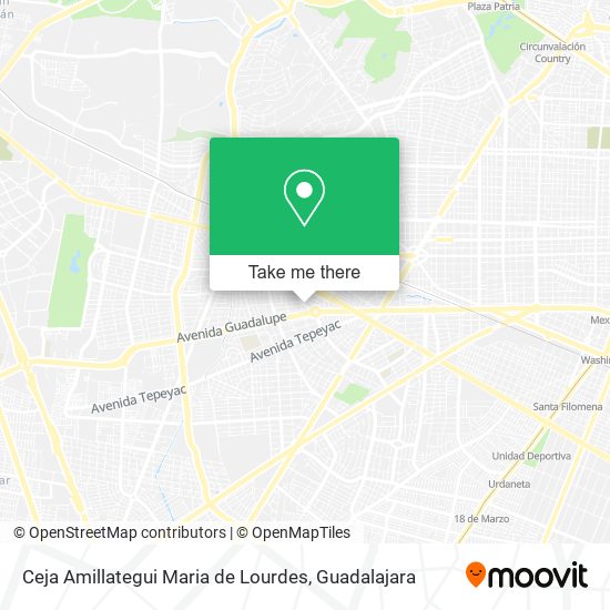 Ceja Amillategui Maria de Lourdes map