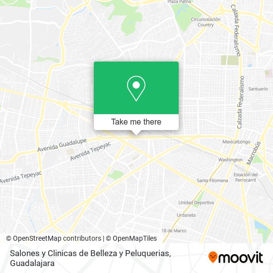Salones y Clinicas de Belleza y Peluquerias map