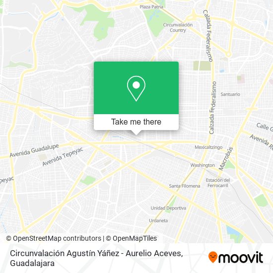 Mapa de Circunvalación Agustín Yáñez - Aurelio Aceves