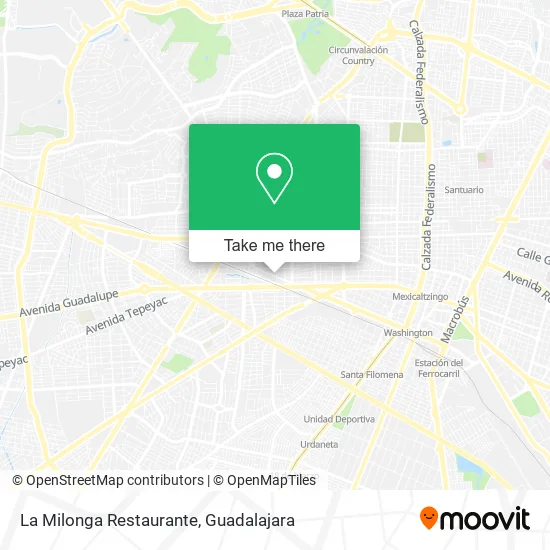 Mapa de La Milonga Restaurante
