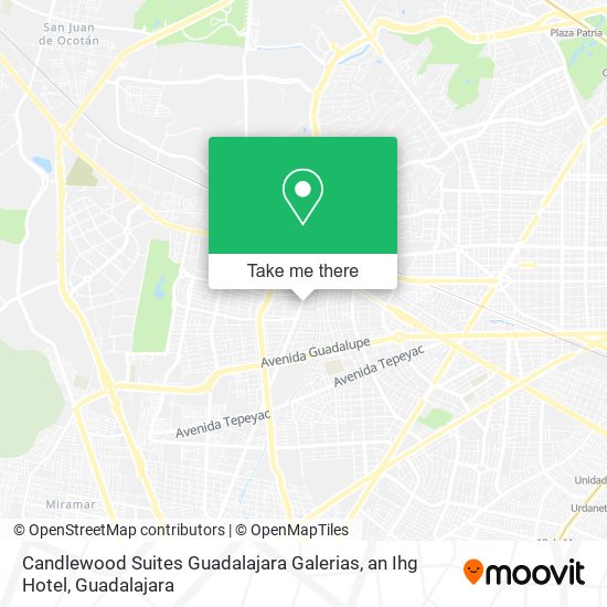 Candlewood Suites Guadalajara Galerias, an Ihg Hotel map