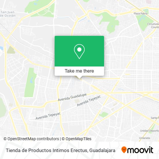 Mapa de Tienda de Productos Intimos Erectus