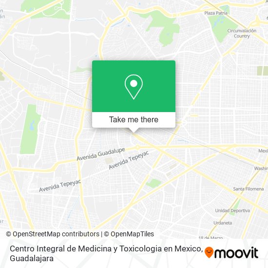 Mapa de Centro Integral de Medicina y Toxicologia en Mexico