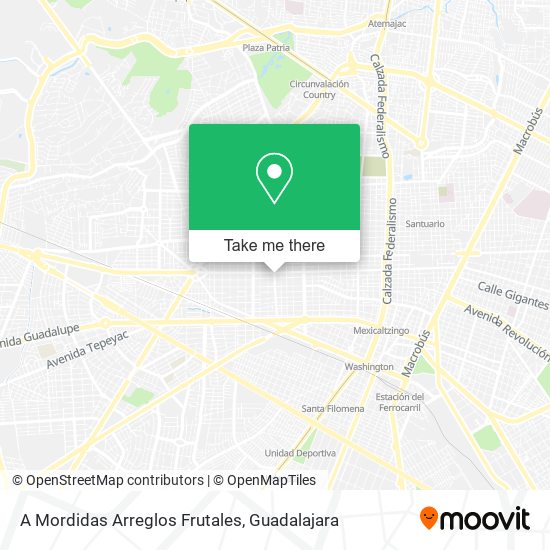 A Mordidas Arreglos Frutales map