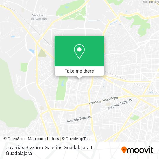 Mapa de Joyerias Bizzarro Galerias Guadalajara II