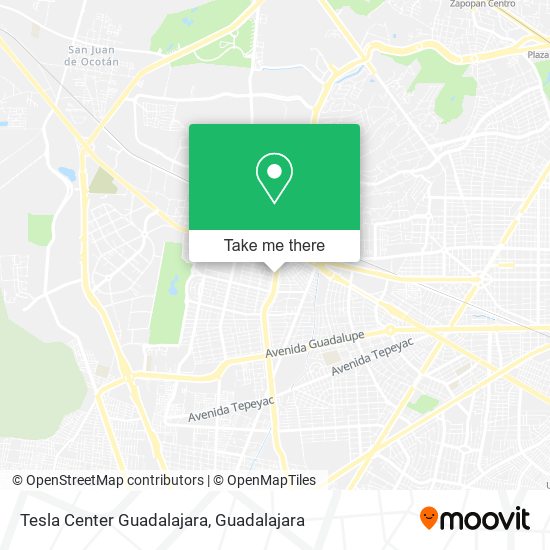 Tesla Center Guadalajara map