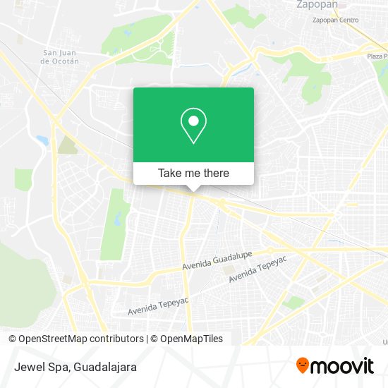 How to get to Jewel Spa in Zapopan by Bus or Train?