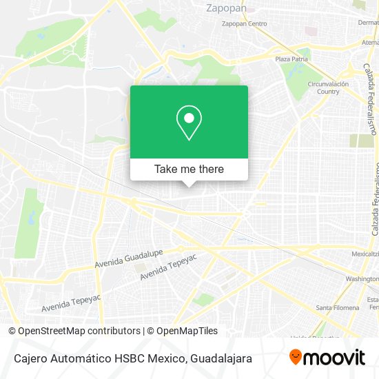 Mapa de Cajero Automático HSBC Mexico