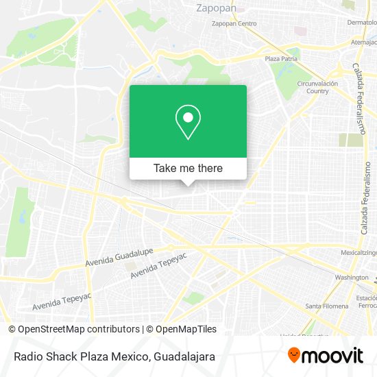 Mapa de Radio Shack Plaza Mexico