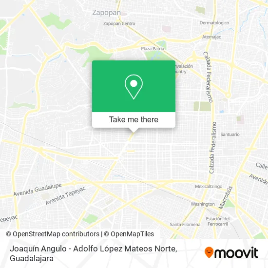 Joaquín Angulo - Adolfo López Mateos Norte map