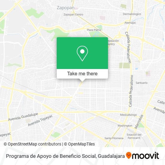 Programa de Apoyo de Beneficio Social map