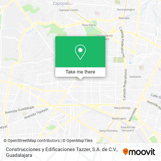 Mapa de Construcciones y Edificaciones Tazzer, S.A. de C.V.