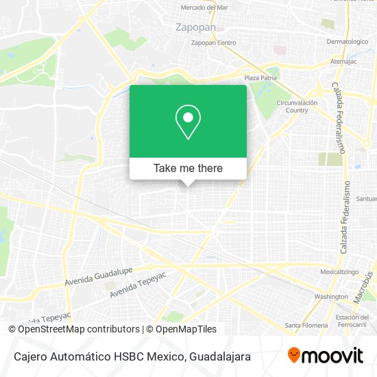 Mapa de Cajero Automático HSBC Mexico