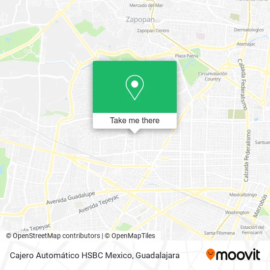 Cajero Automático HSBC Mexico map