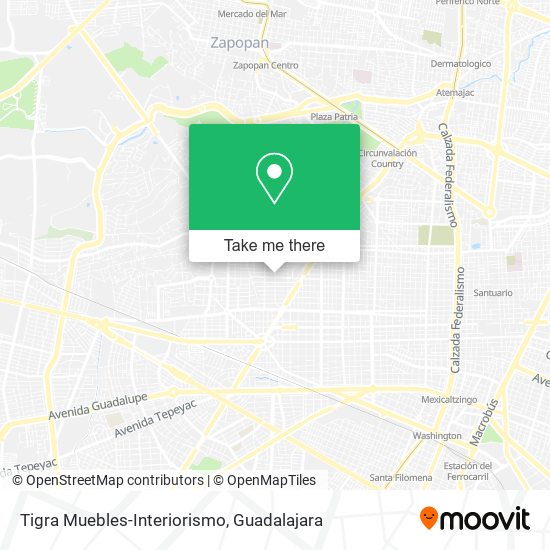 Mapa de Tigra Muebles-Interiorismo