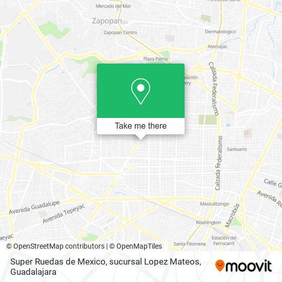 Super Ruedas de Mexico, sucursal Lopez Mateos map