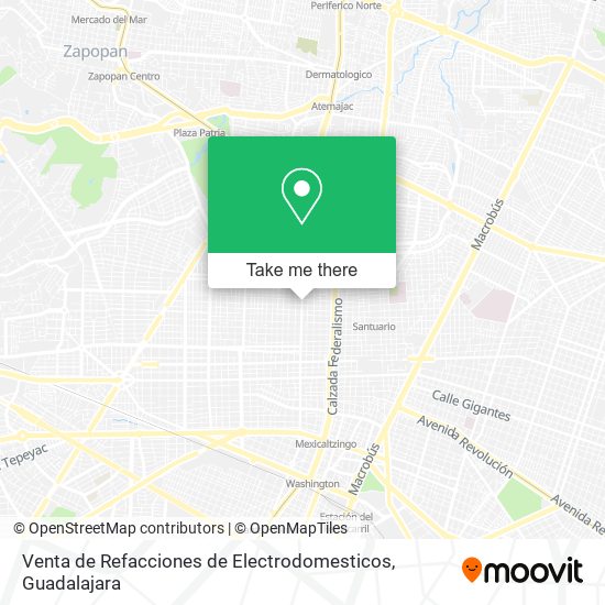 Venta de Refacciones de Electrodomesticos map