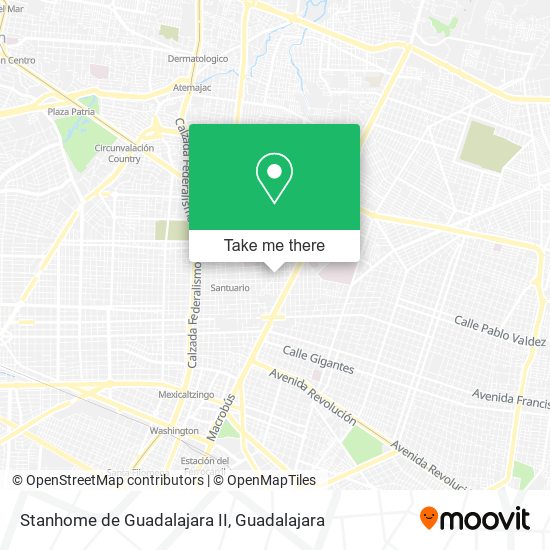 Stanhome de Guadalajara II map