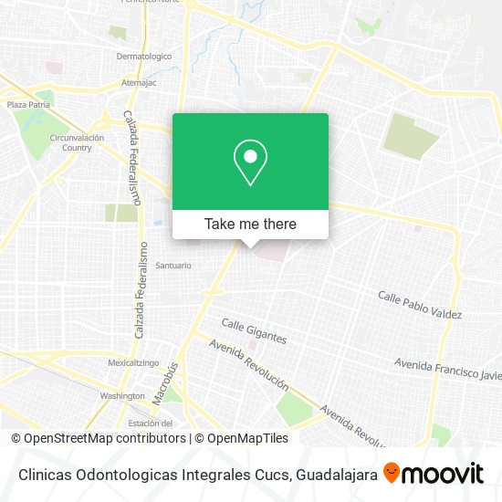 Mapa de Clinicas Odontologicas Integrales Cucs