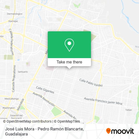 José Luis Mora - Pedro Ramón Blancarte map