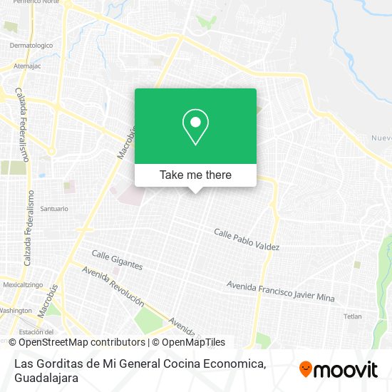 Mapa de Las Gorditas de Mi General Cocina Economica