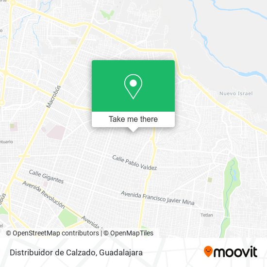 Distribuidor de Calzado map