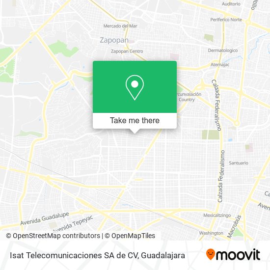 Mapa de Isat Telecomunicaciones SA de CV