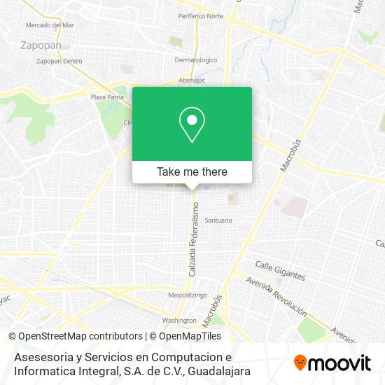 Mapa de Asesesoria y Servicios en Computacion e Informatica Integral, S.A. de C.V.