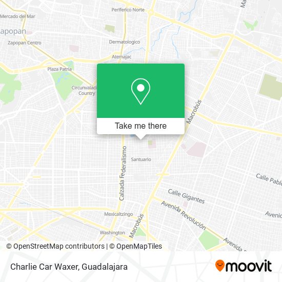 Mapa de Charlie Car Waxer