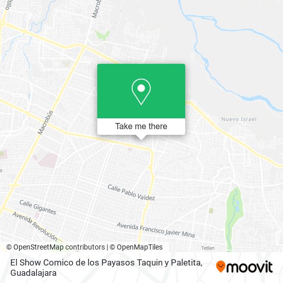 Mapa de El Show Comico de los Payasos Taquin y Paletita