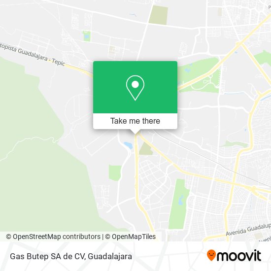 Mapa de Gas Butep SA de CV