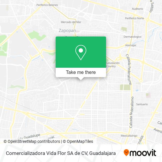 Mapa de Comercializadora Vida Flor SA de CV
