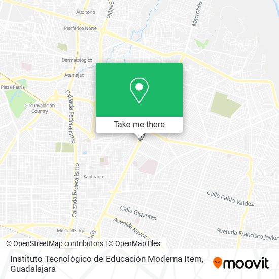 Mapa de Instituto Tecnológico de Educación Moderna Item