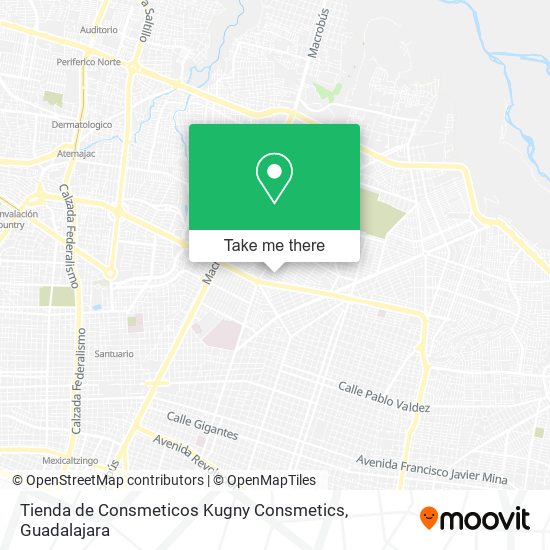 Mapa de Tienda de Consmeticos Kugny Consmetics