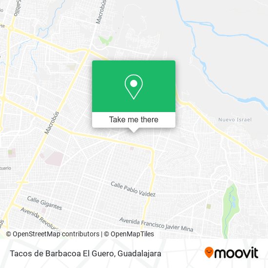 Mapa de Tacos de Barbacoa El Guero