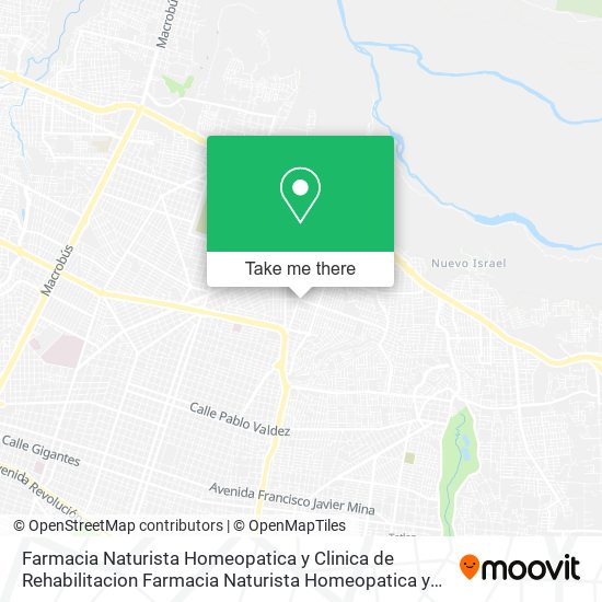 Farmacia Naturista Homeopatica y Clinica de Rehabilitacion Farmacia Naturista Homeopatica y Clinca map