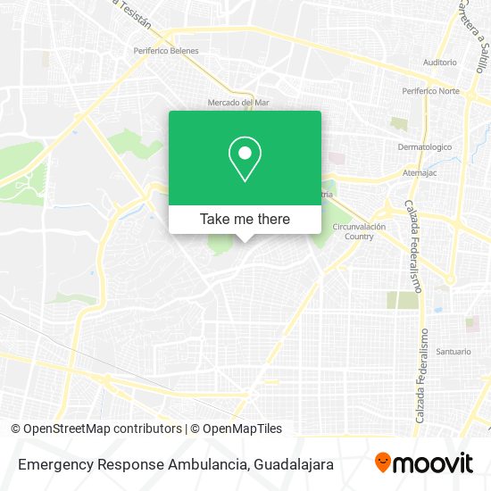 Emergency Response Ambulancia map