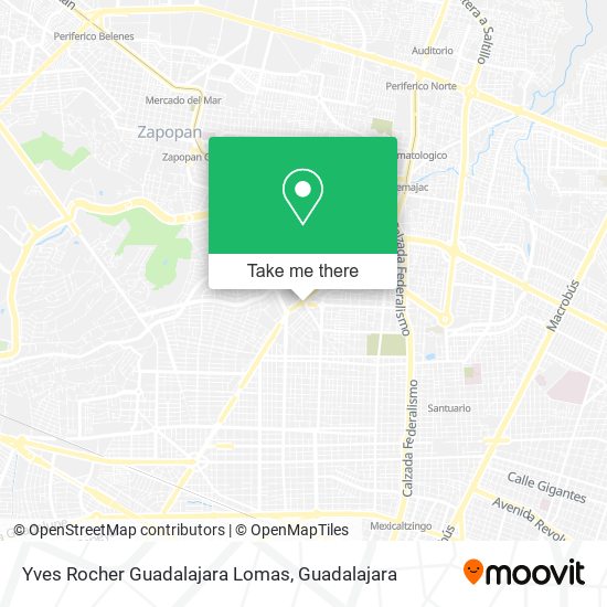 Yves Rocher Guadalajara Lomas map