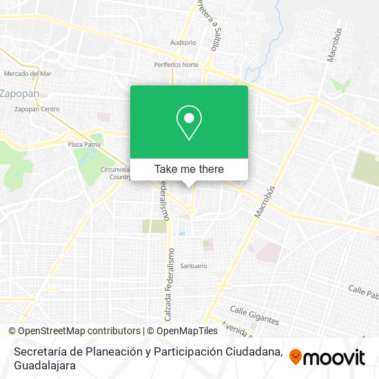 Secretaría de Planeación y Participación Ciudadana map