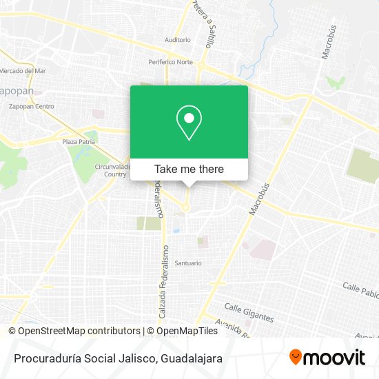 Procuraduría Social Jalisco map